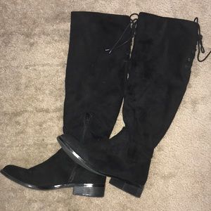 Black, suede boots